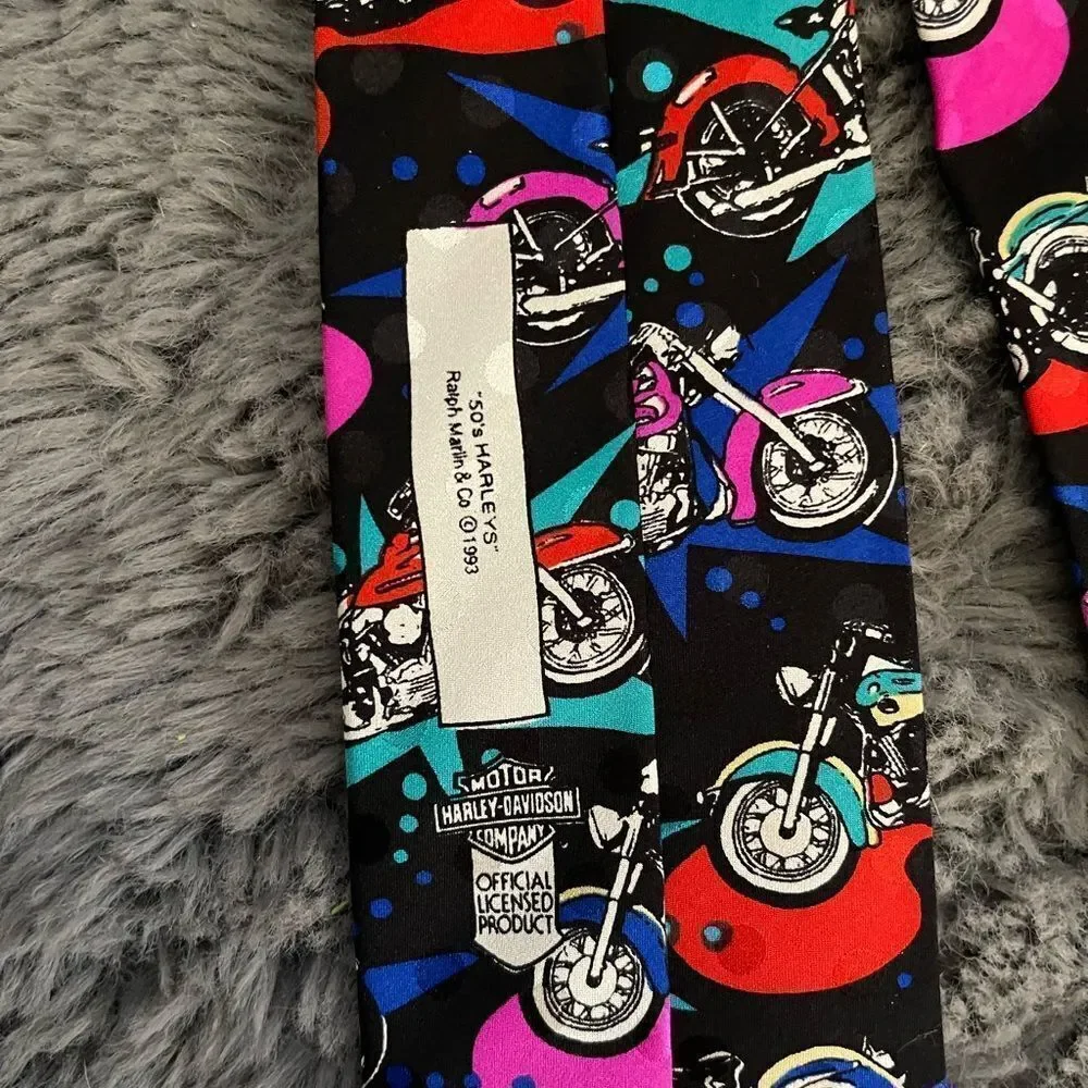 ‎Vintage Harley Davidson silk tie